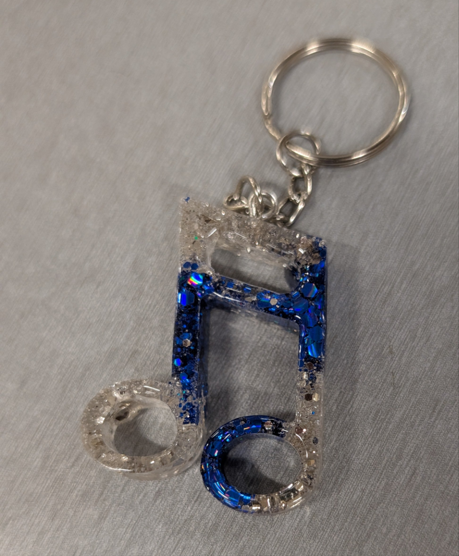 Music note keychain