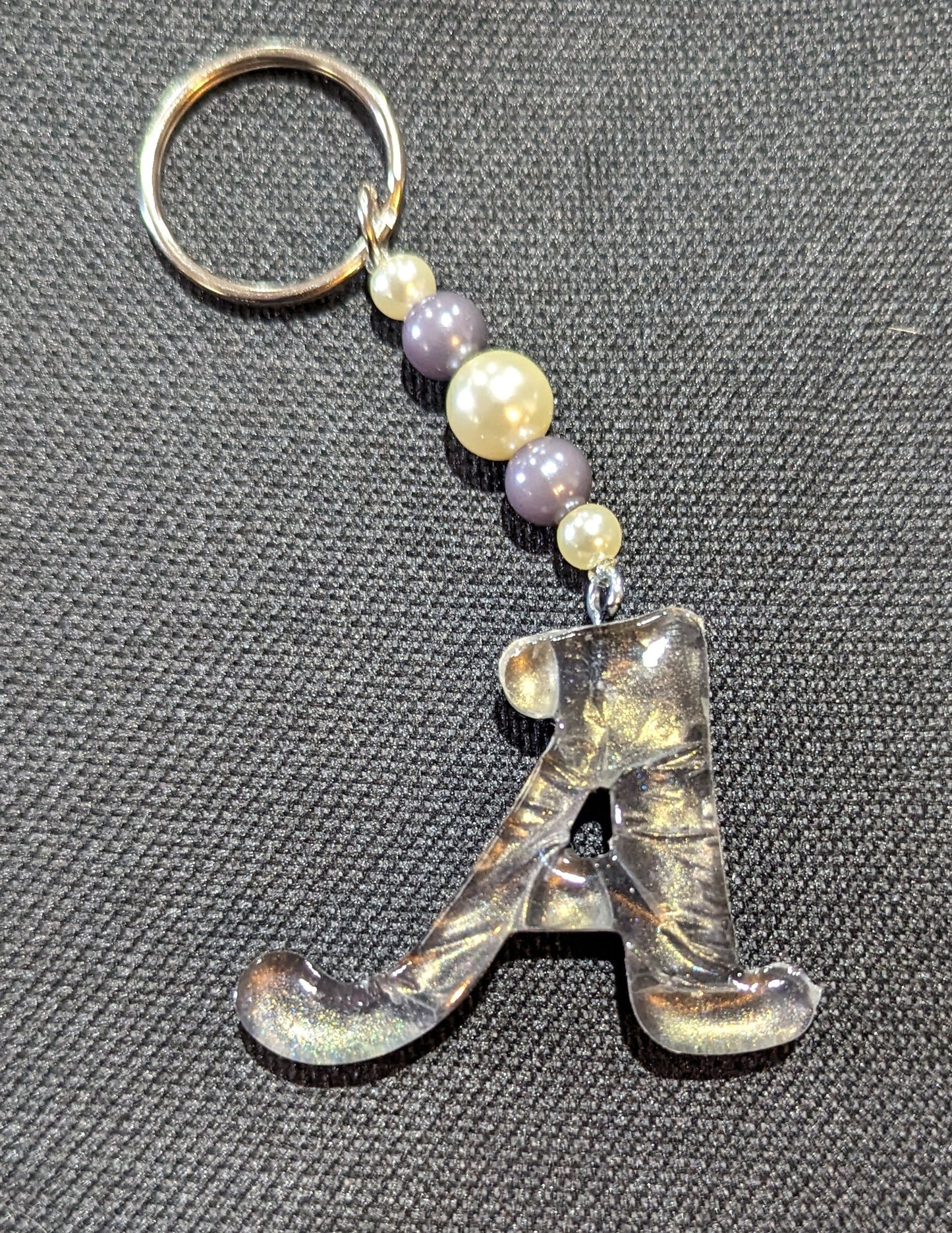 A letter Gold keychain