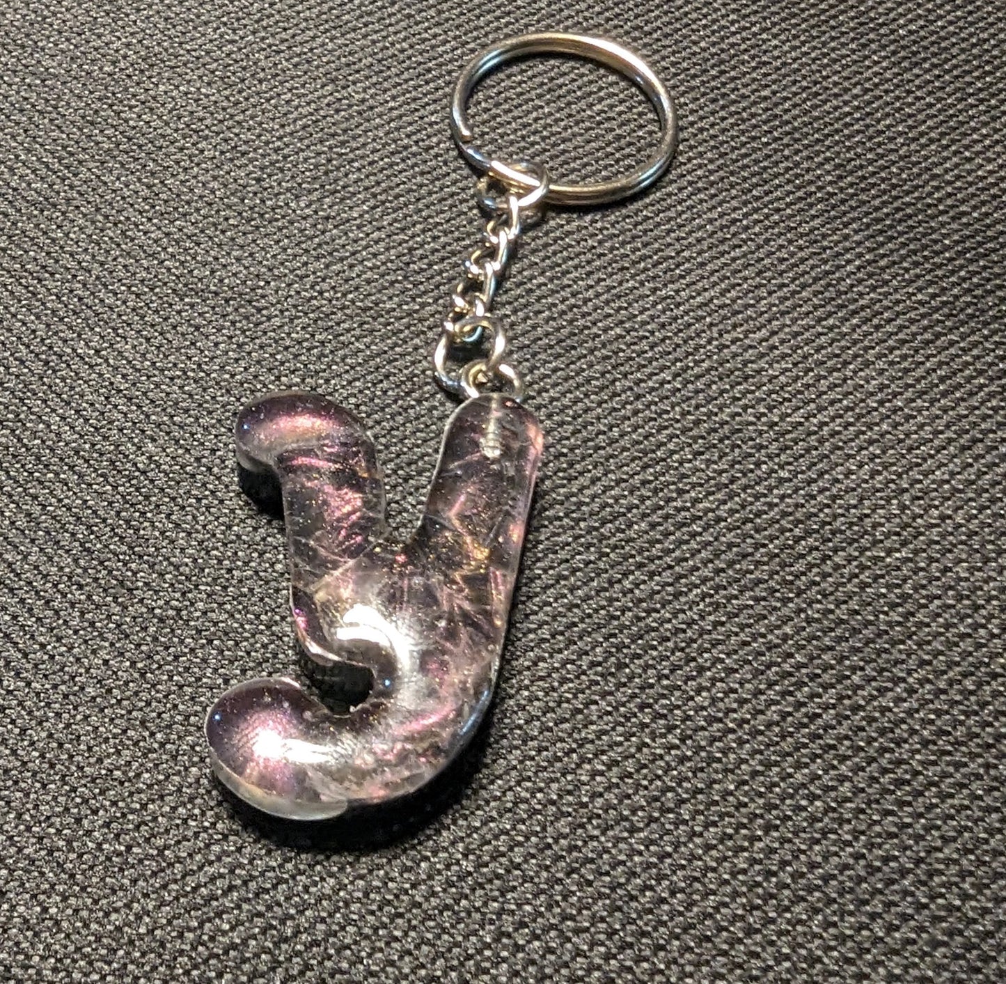 Y letter pink plain keychain