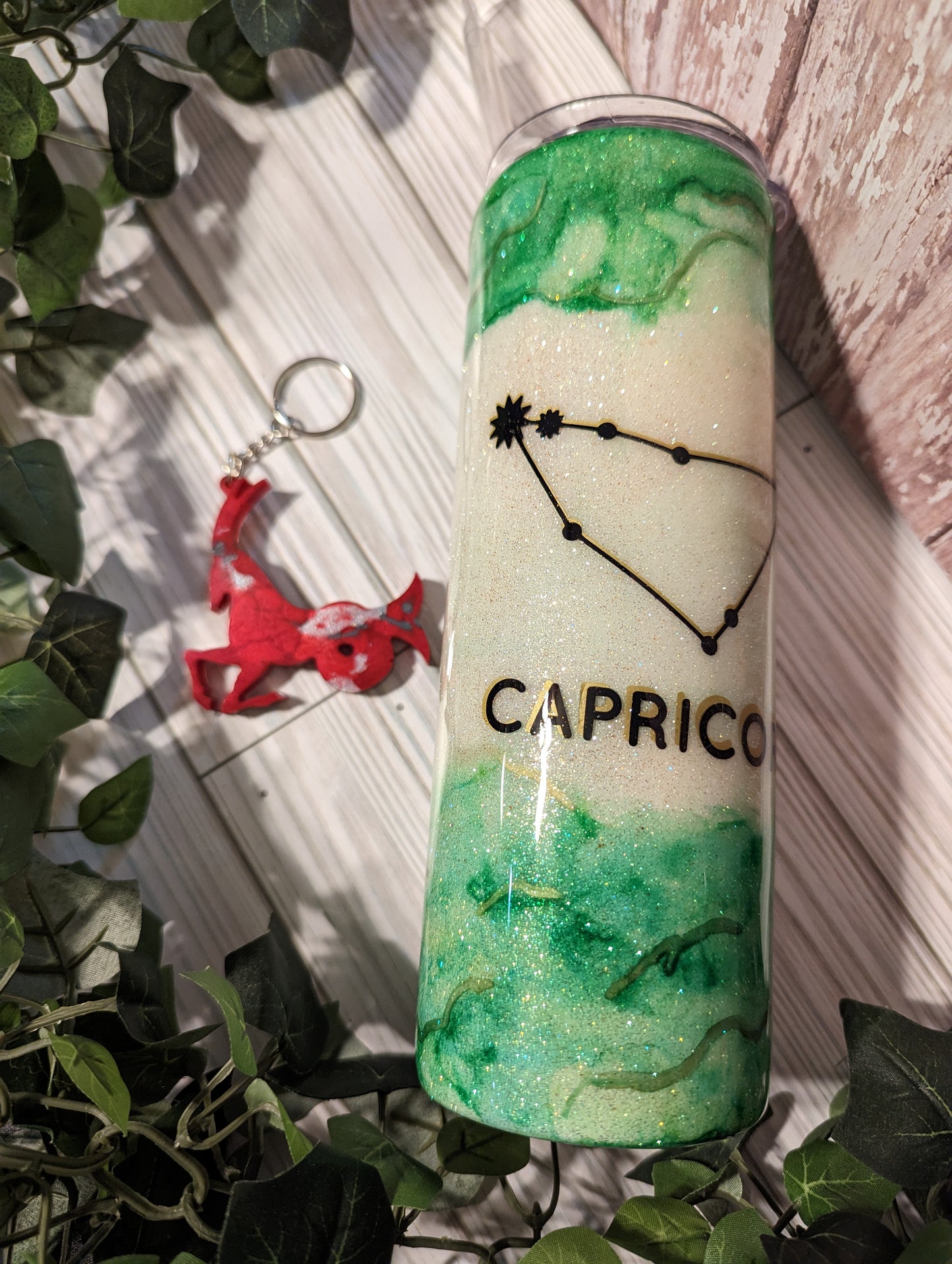 20 oz skinny Capricorn Zodiac epoxy tumbler