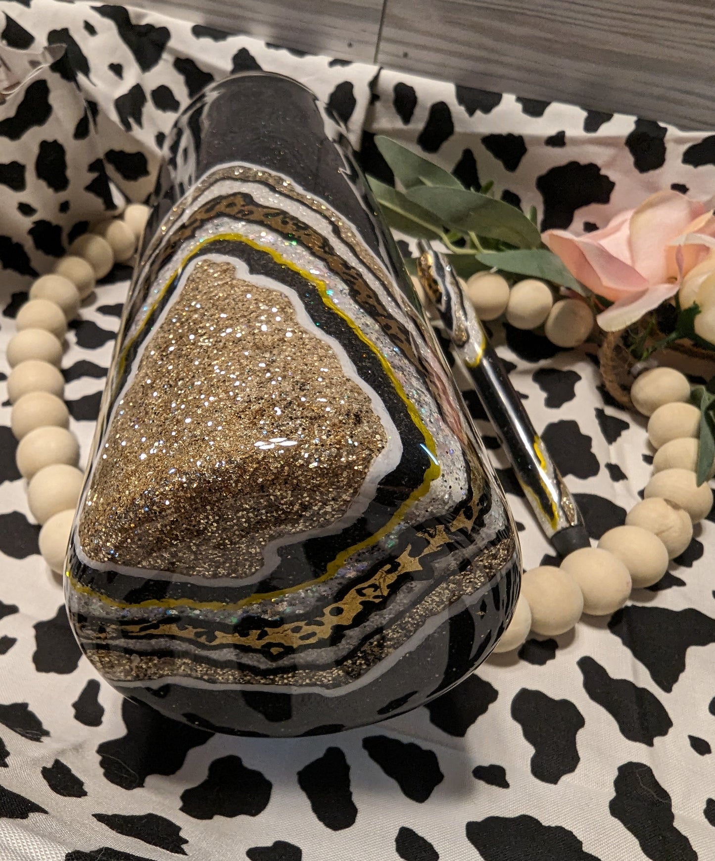 30 oz geode with matching pen