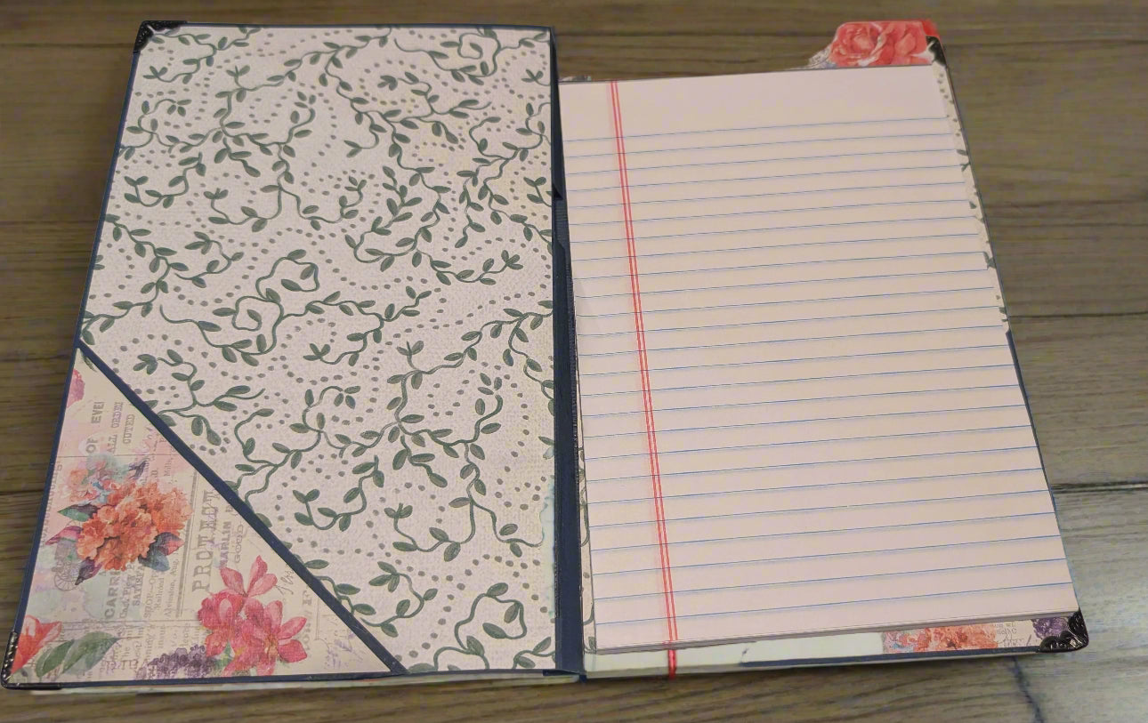 refillable notebook holder 5x8 with pen