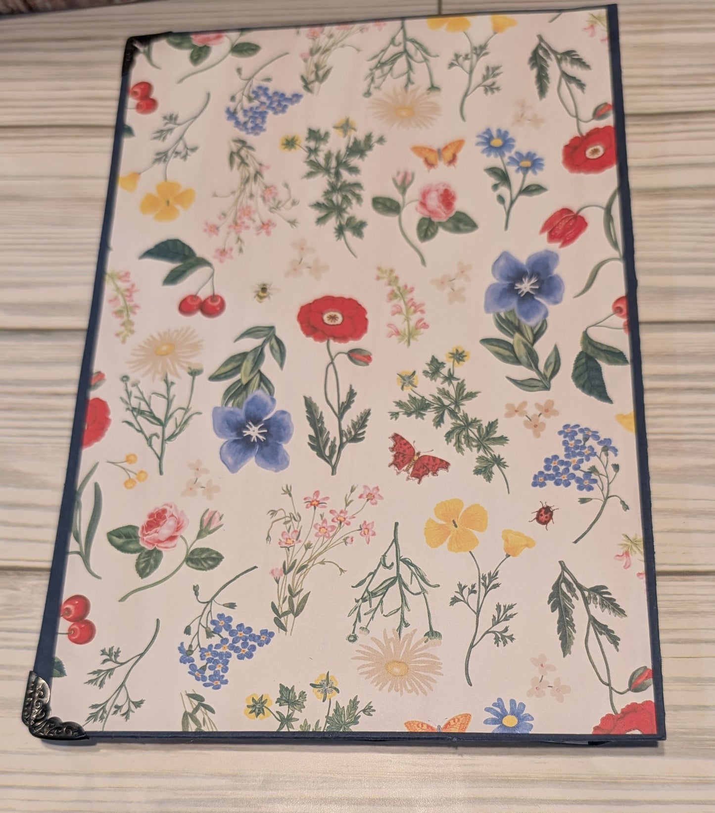 refillable notebook holder 5x8 with pen