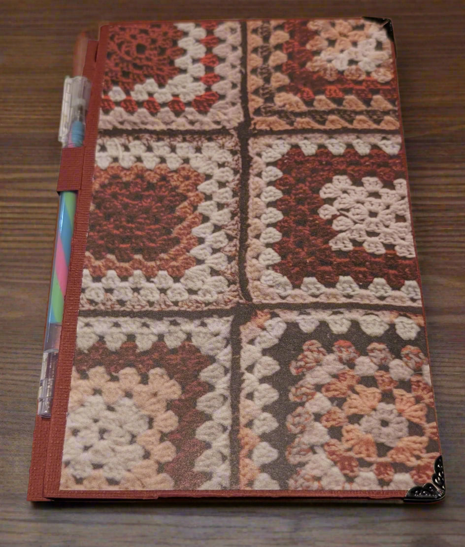 refillable notebook holder 5x8 with pen