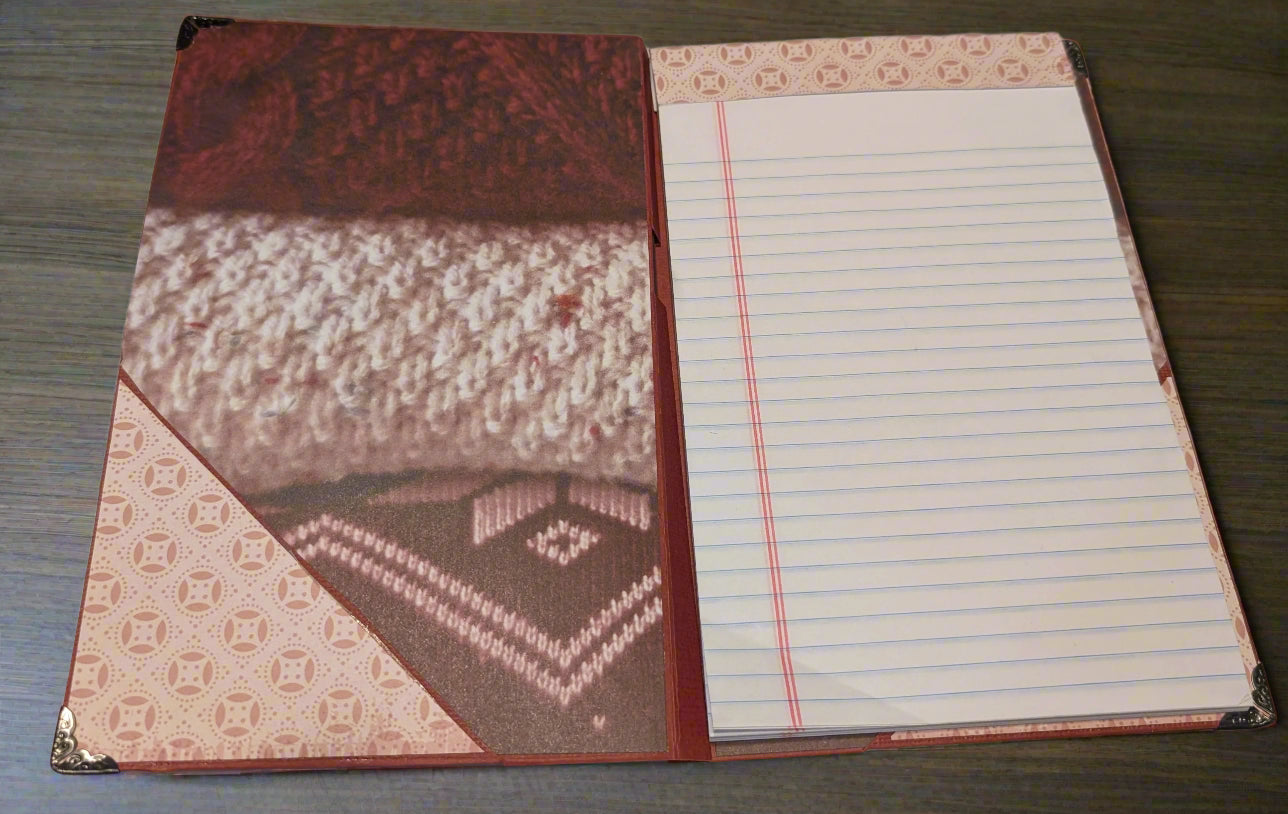 refillable notebook holder 5x8 with pen