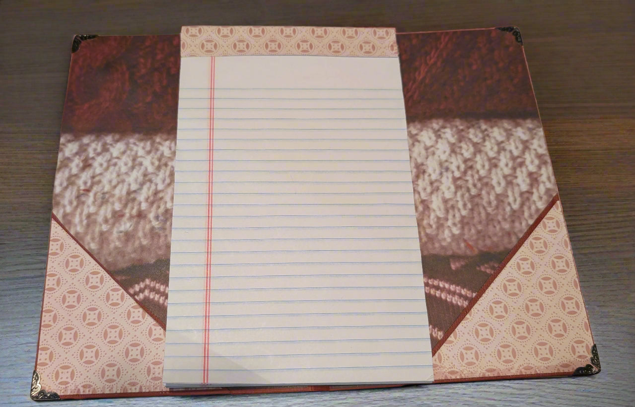 refillable notebook holder 5x8 with pen
