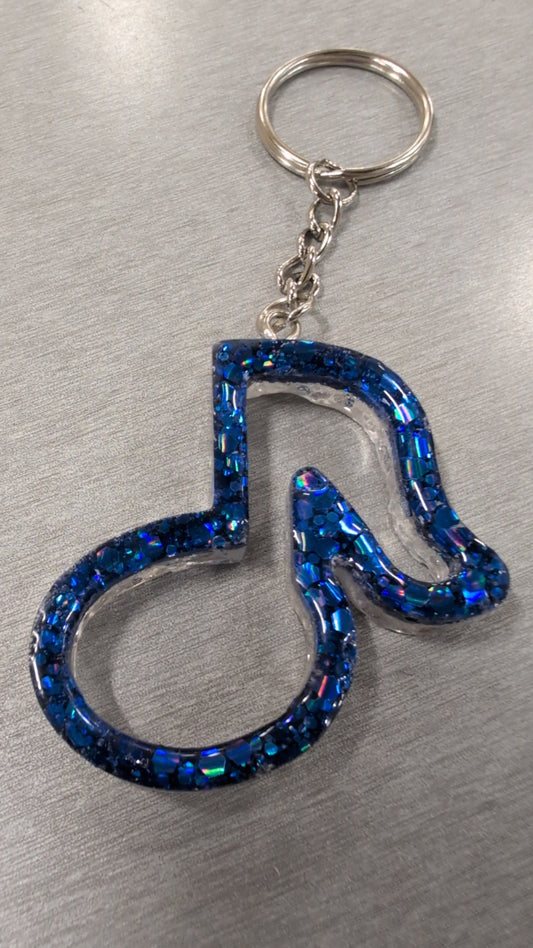 Music note keychain