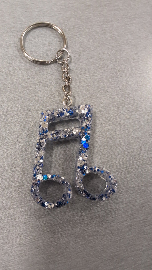 Music note keychain