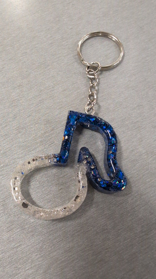 Music note keychain