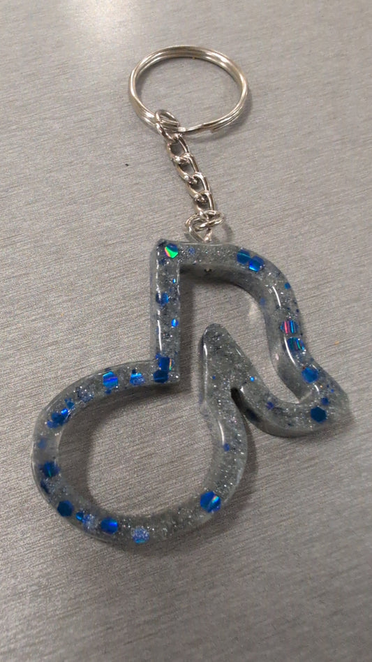 Music note keychain