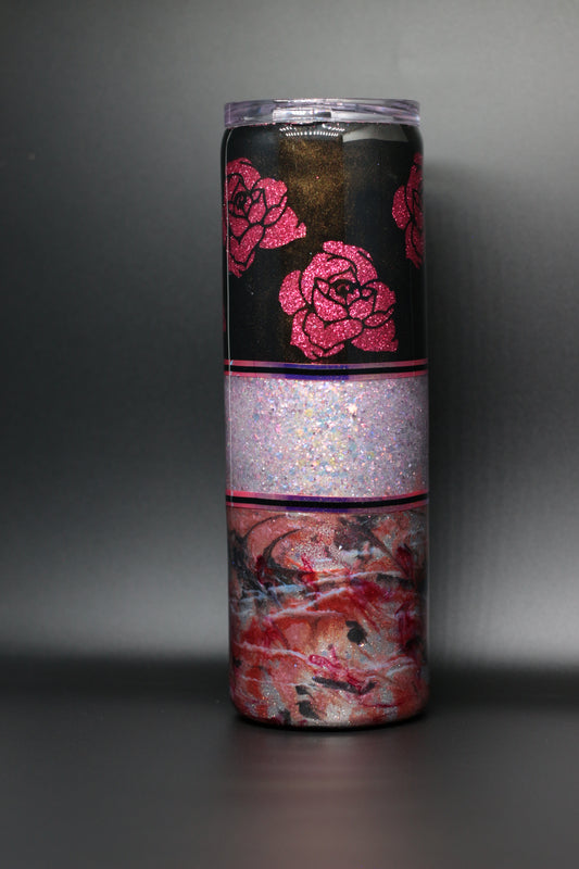 30 oz split rose tumbler