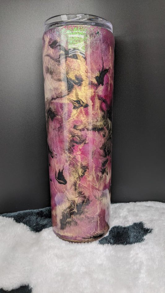30 oz pink black and gold