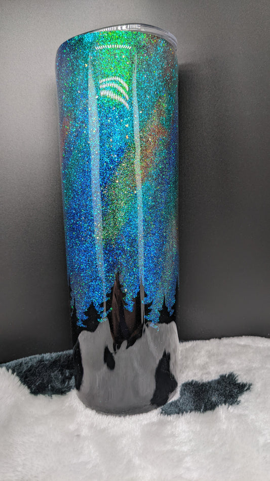 30 oz Northern lights treeline