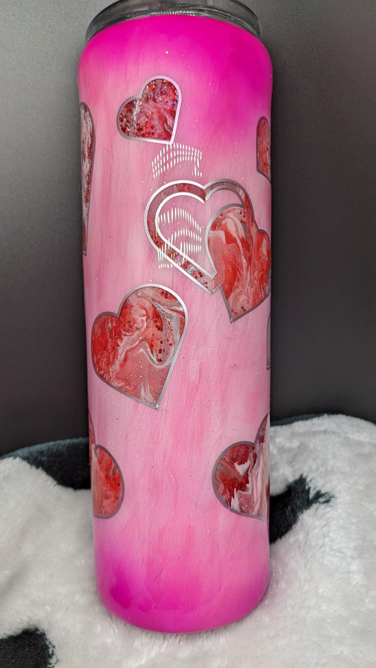 30 oz hearts pink