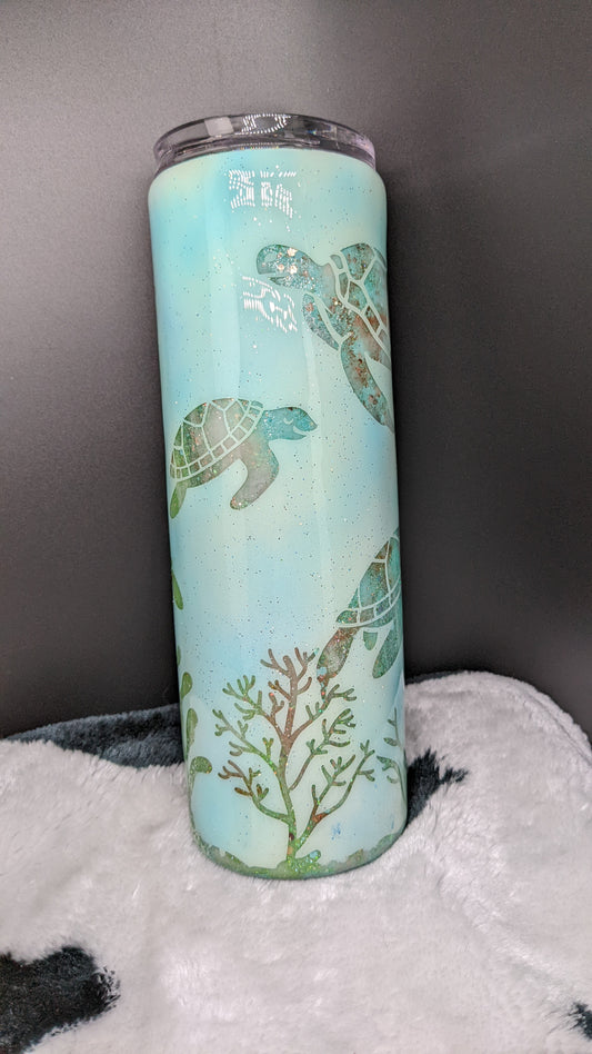 30 oz trust the flow turtle