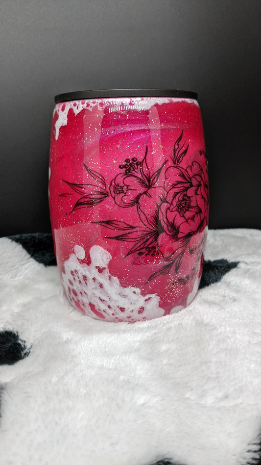 14 oz Flower mug with handle