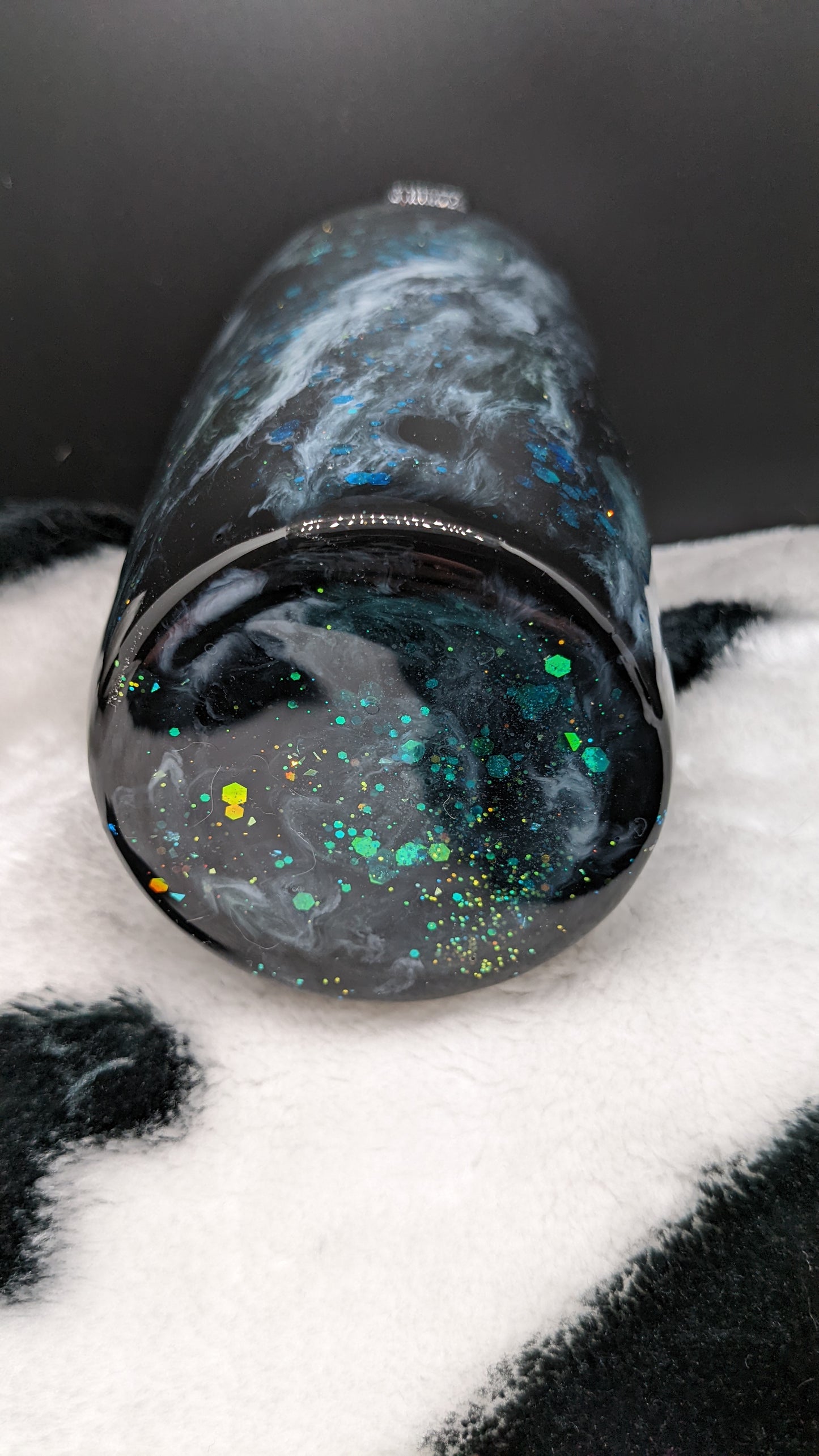20 oz black milky way tumbler