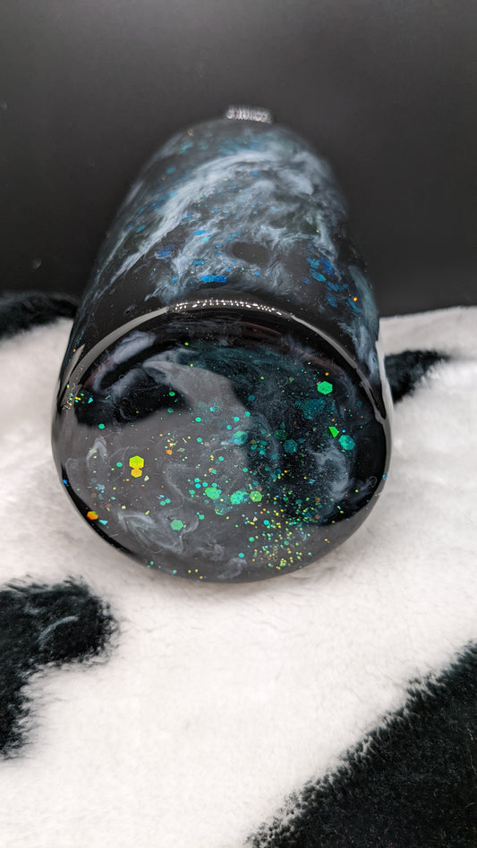20 oz black milky way tumbler
