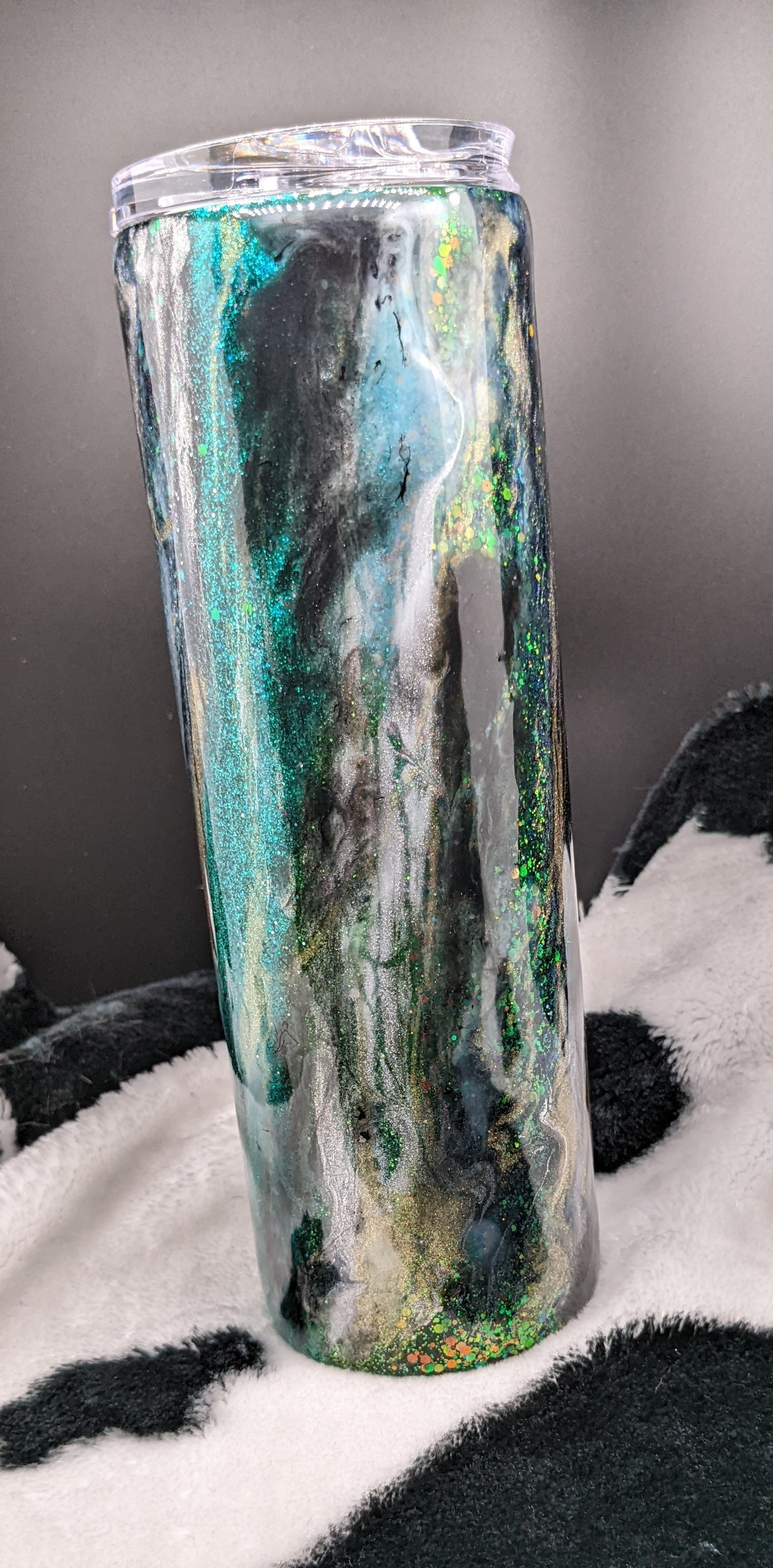30 oz green Milky Way swirl Tumbler