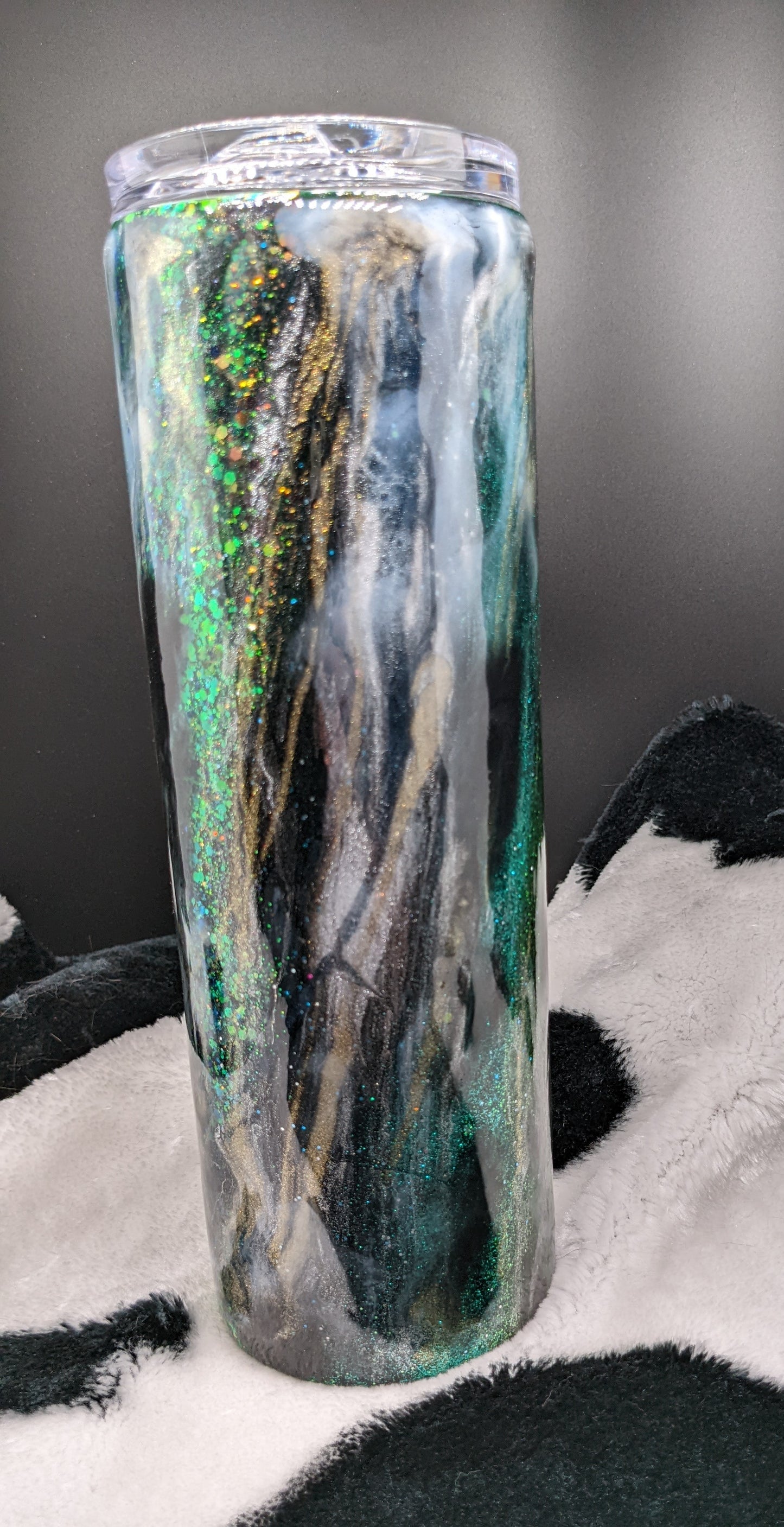 30 oz green Milky Way swirl Tumbler