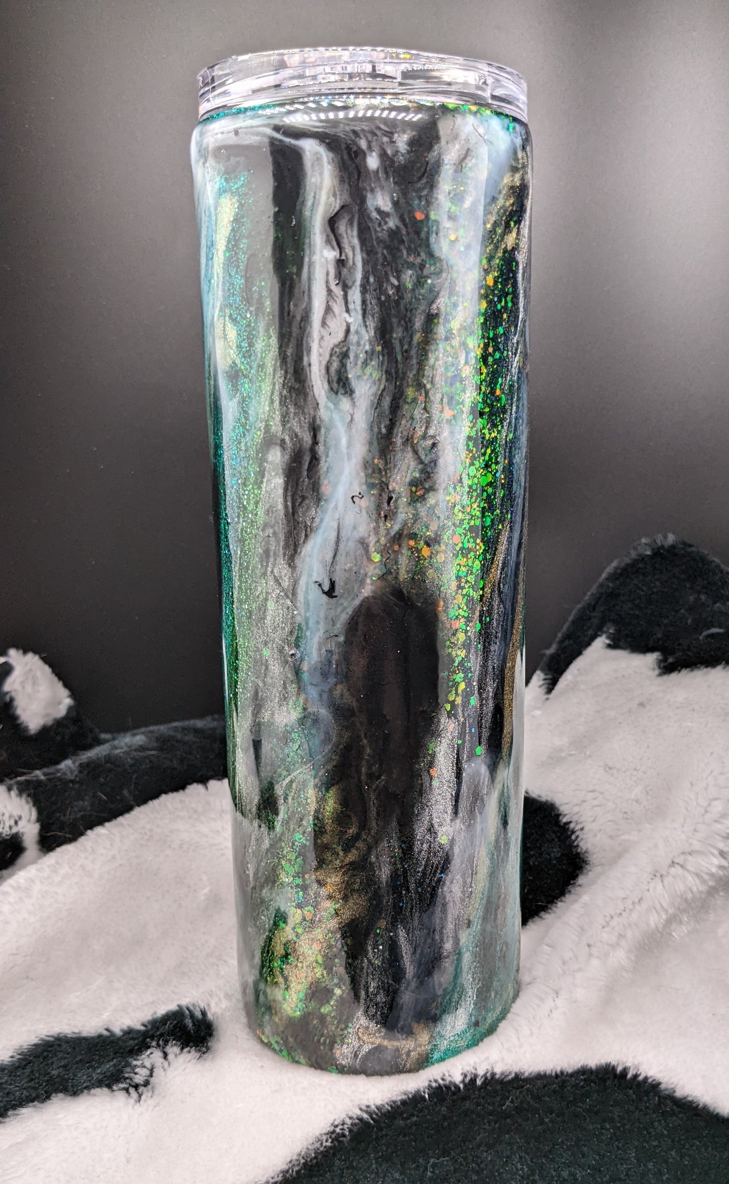 30 oz green Milky Way swirl Tumbler