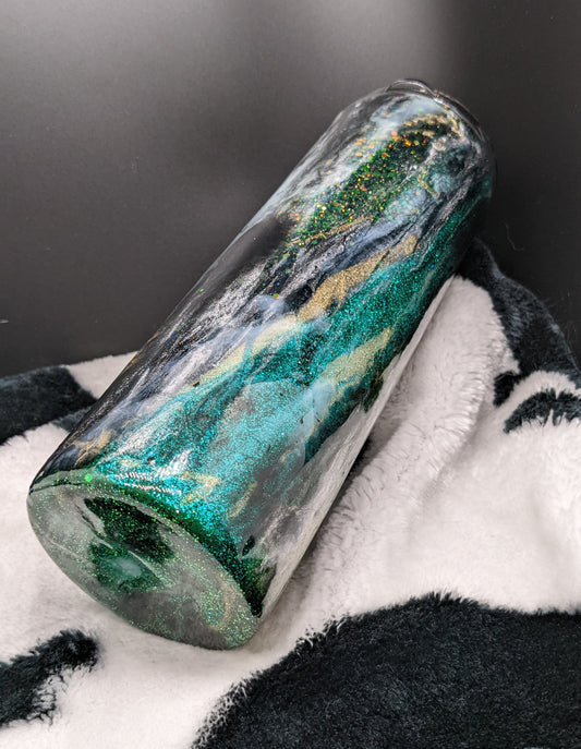 30 oz green Milky Way swirl Tumbler