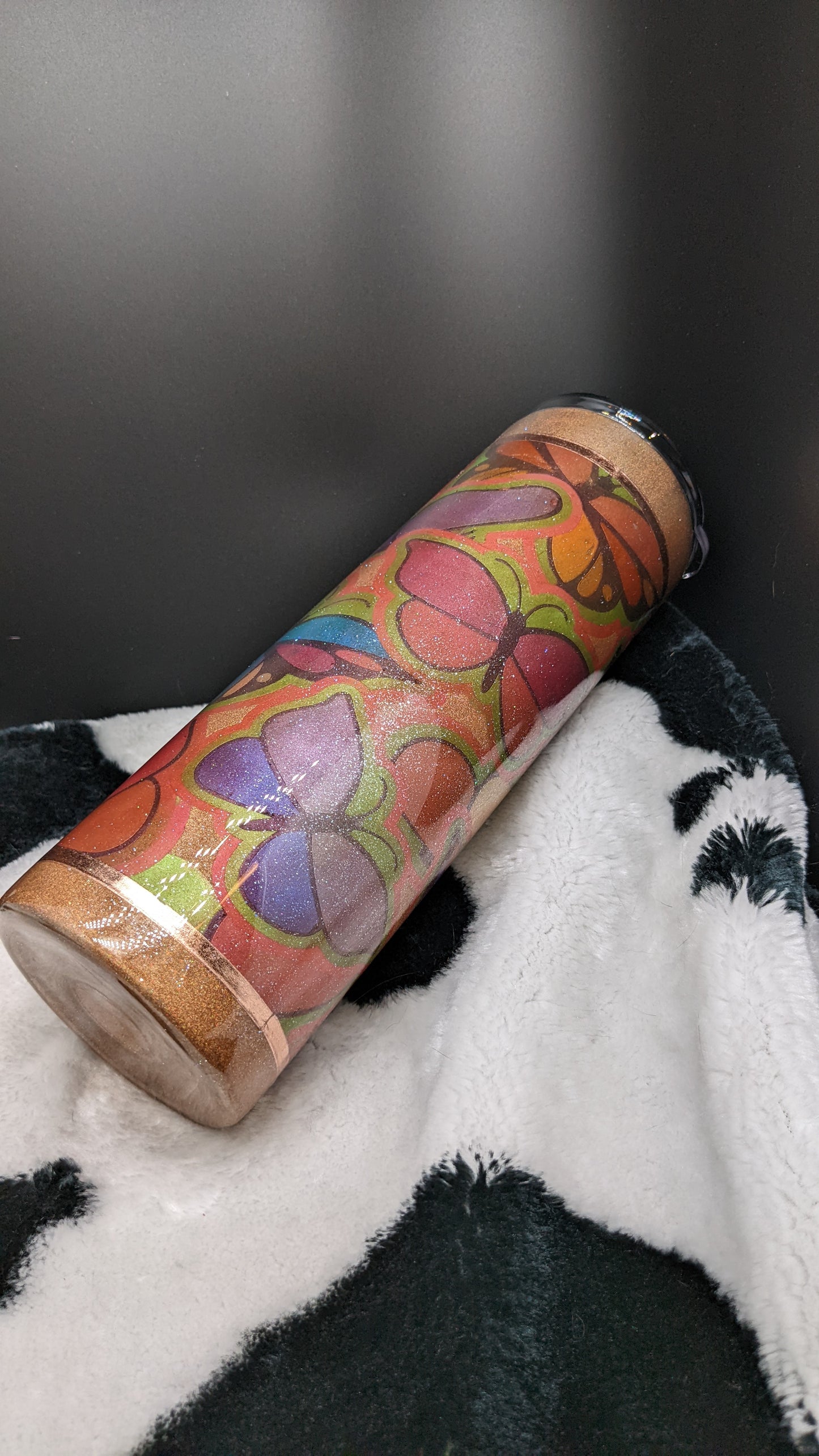 30 oz of butterfly burst Tumbler