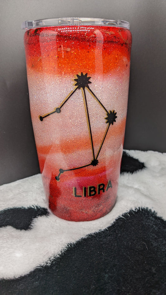 20 oz Libra Zodiac epoxy tumbler