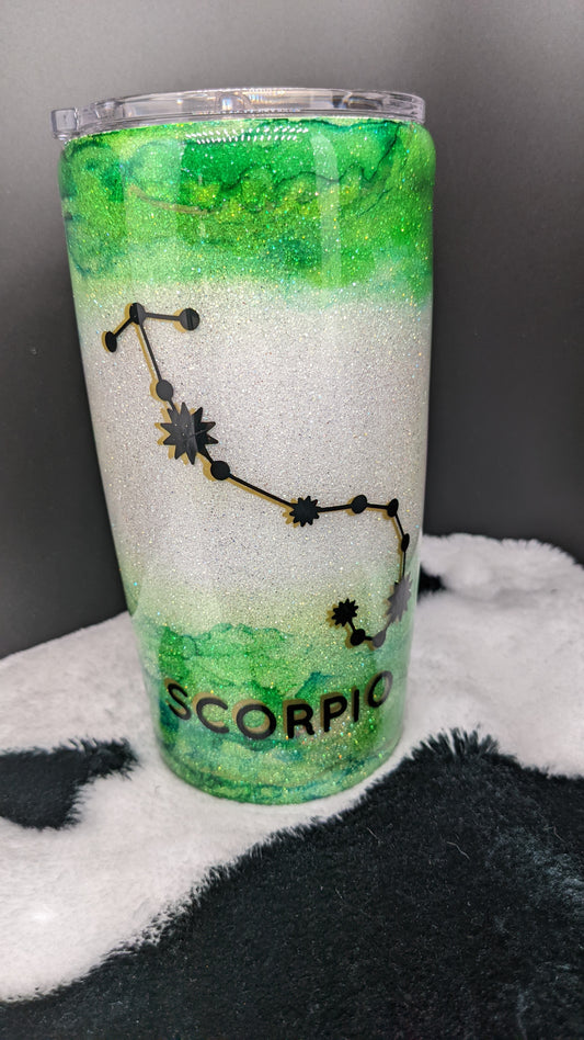 20 oz Scorpio Zodiac epoxy tumbler