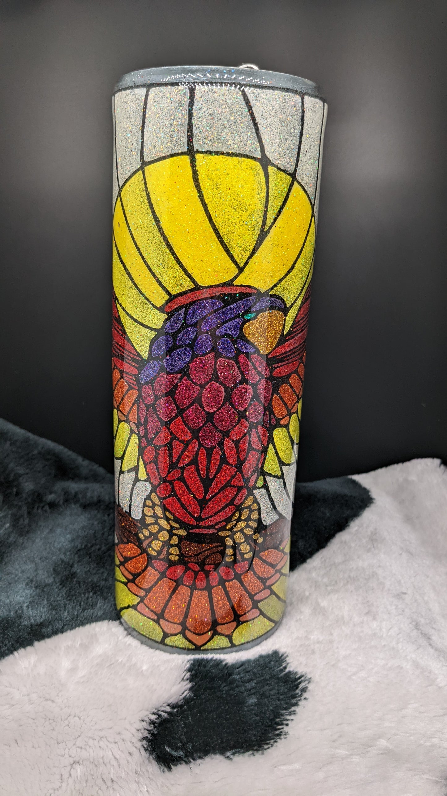 30 oz skinny rising pheonix epoxy tumbler