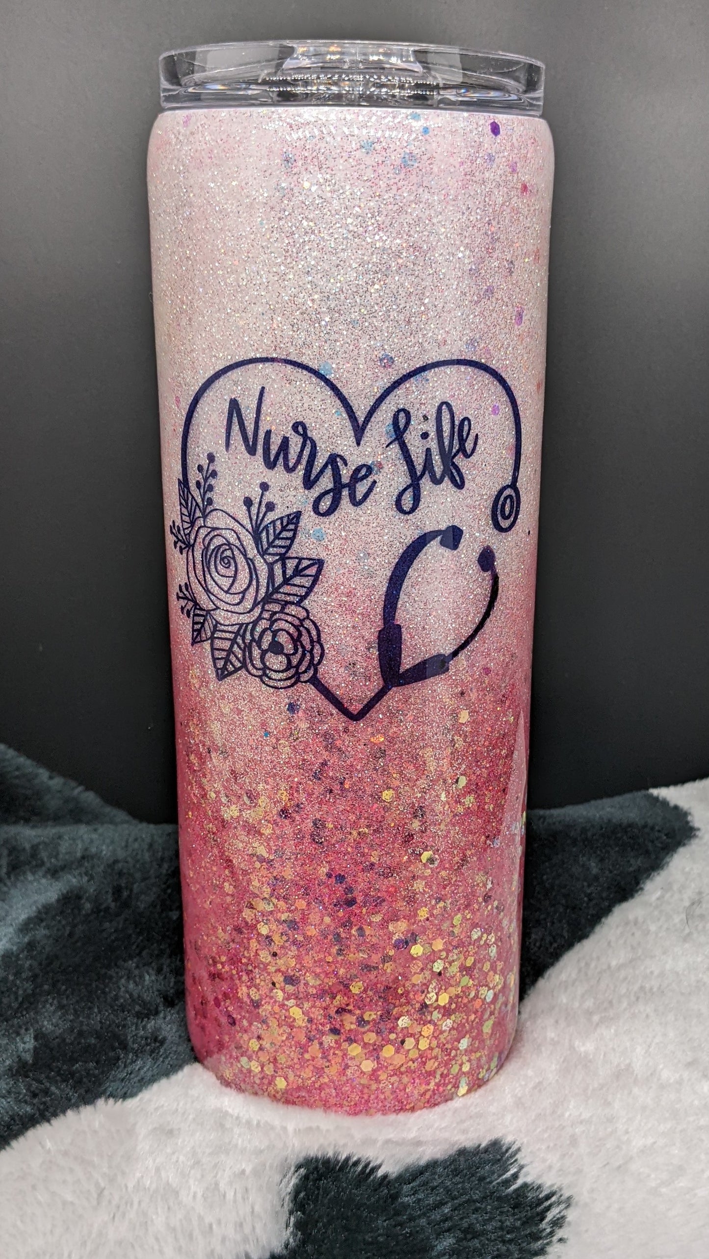 20 oz skinny pink nurse life