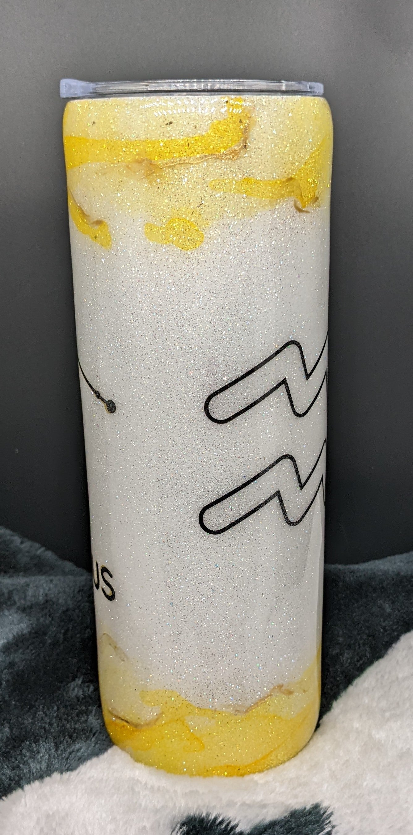 20 oz skinny Aquarius Zodiac epoxy tumbler