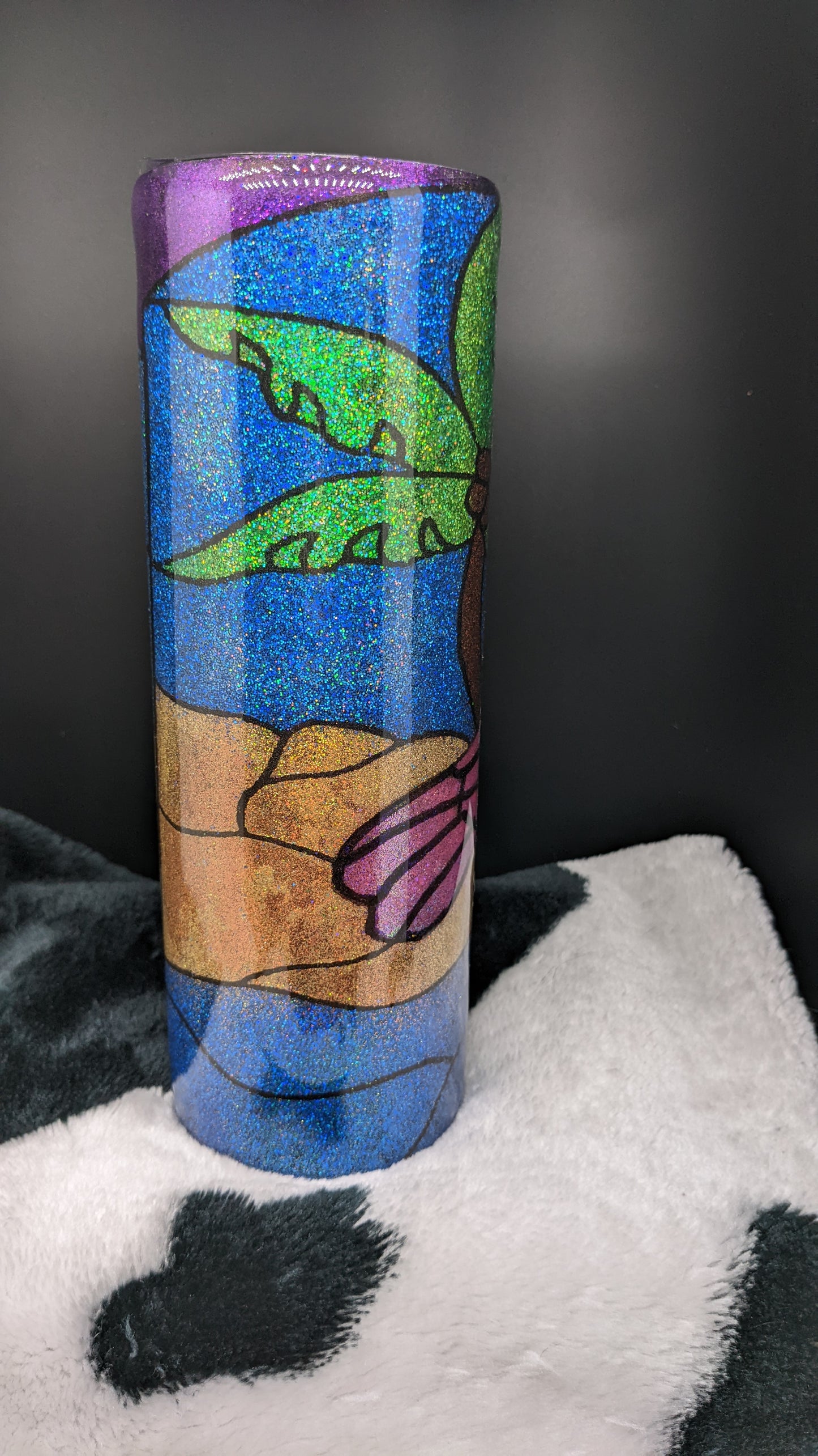 30 oz skinny flamingo epoxy tumbler