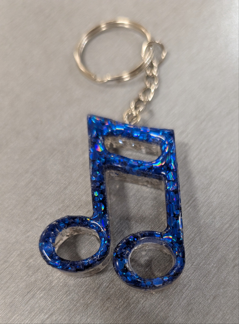 Music note keychain