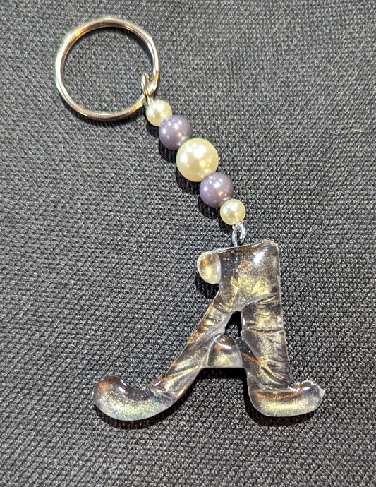 A letter Gold keychain