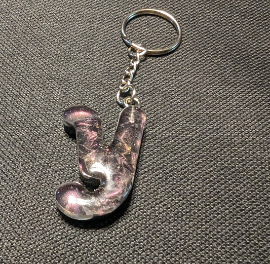 Y letter pink plain keychain