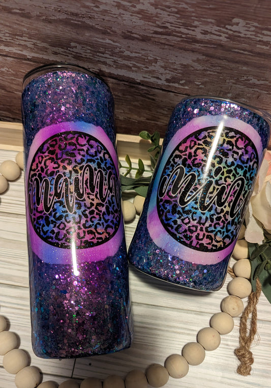 Set of matching 20 oz mama and 14 oz mini epoxy tumblers