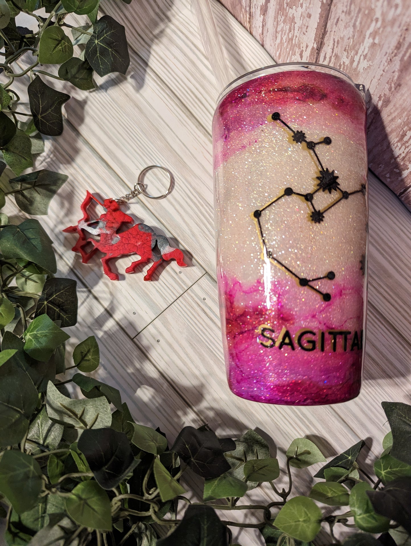 20 oz Sagittarius Zodiac epoxy tumbler