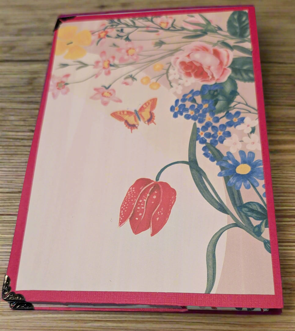 refillable notebook holder 5x8 with pen