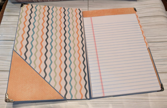 Refillable notebook holder with pen 5x8