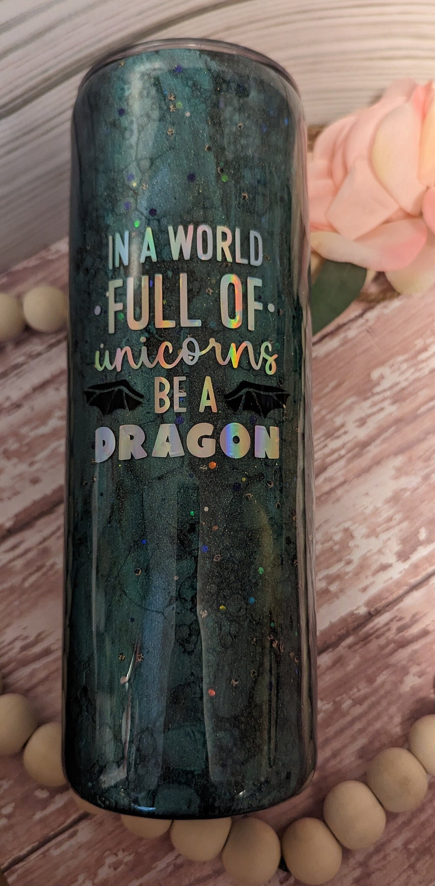 20 oz skinny dragon epoxy tumbler