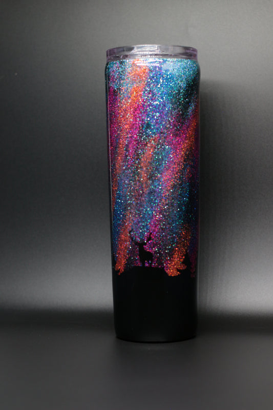 30 stag northern lights epoxy tumbler