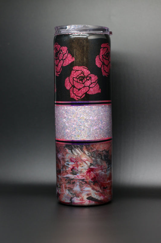 30 oz split rose tumbler