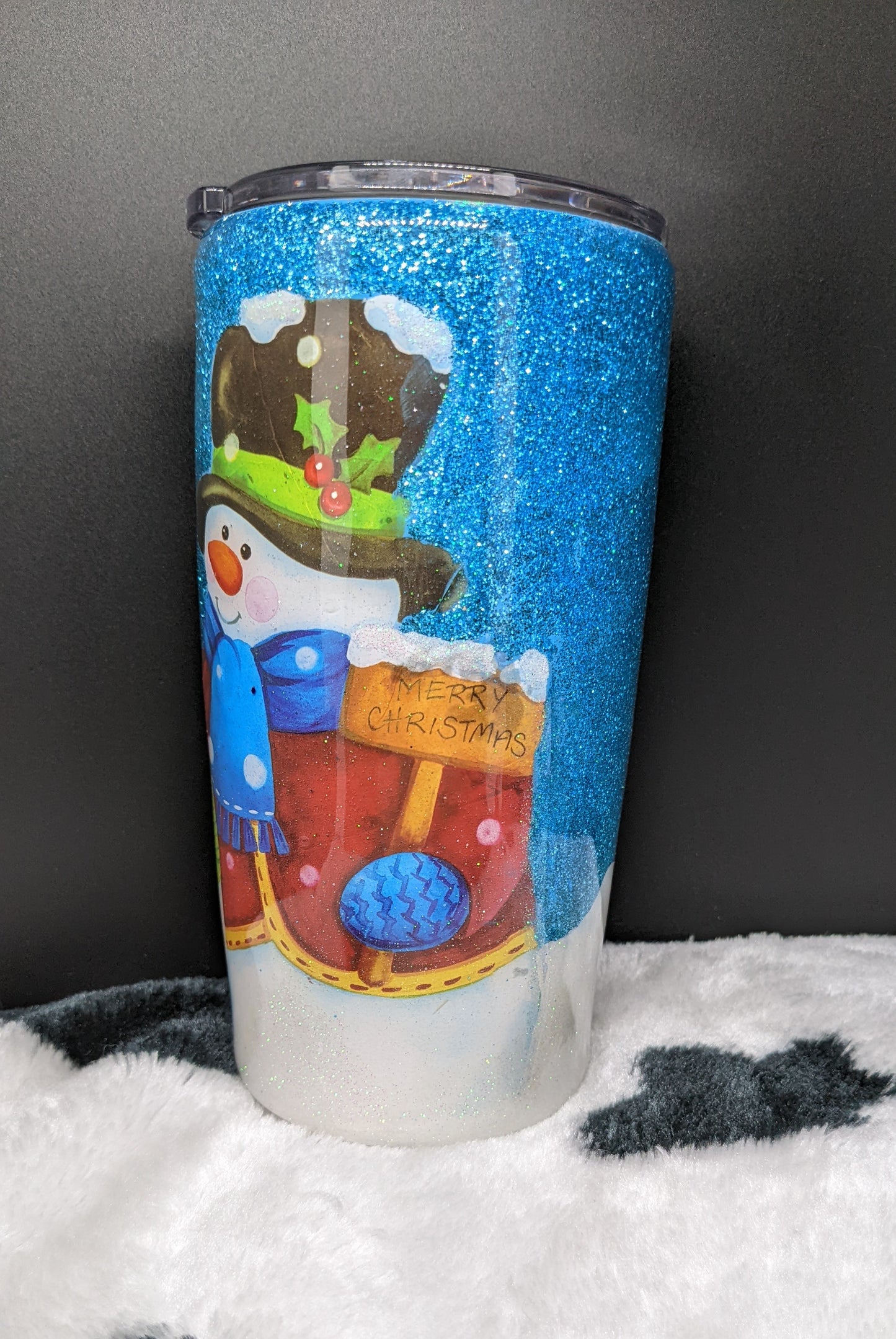 20 oz winter snowman tumbler