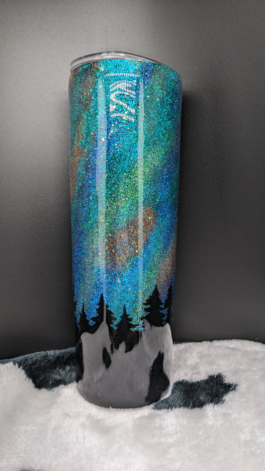 30 oz Northern lights treeline