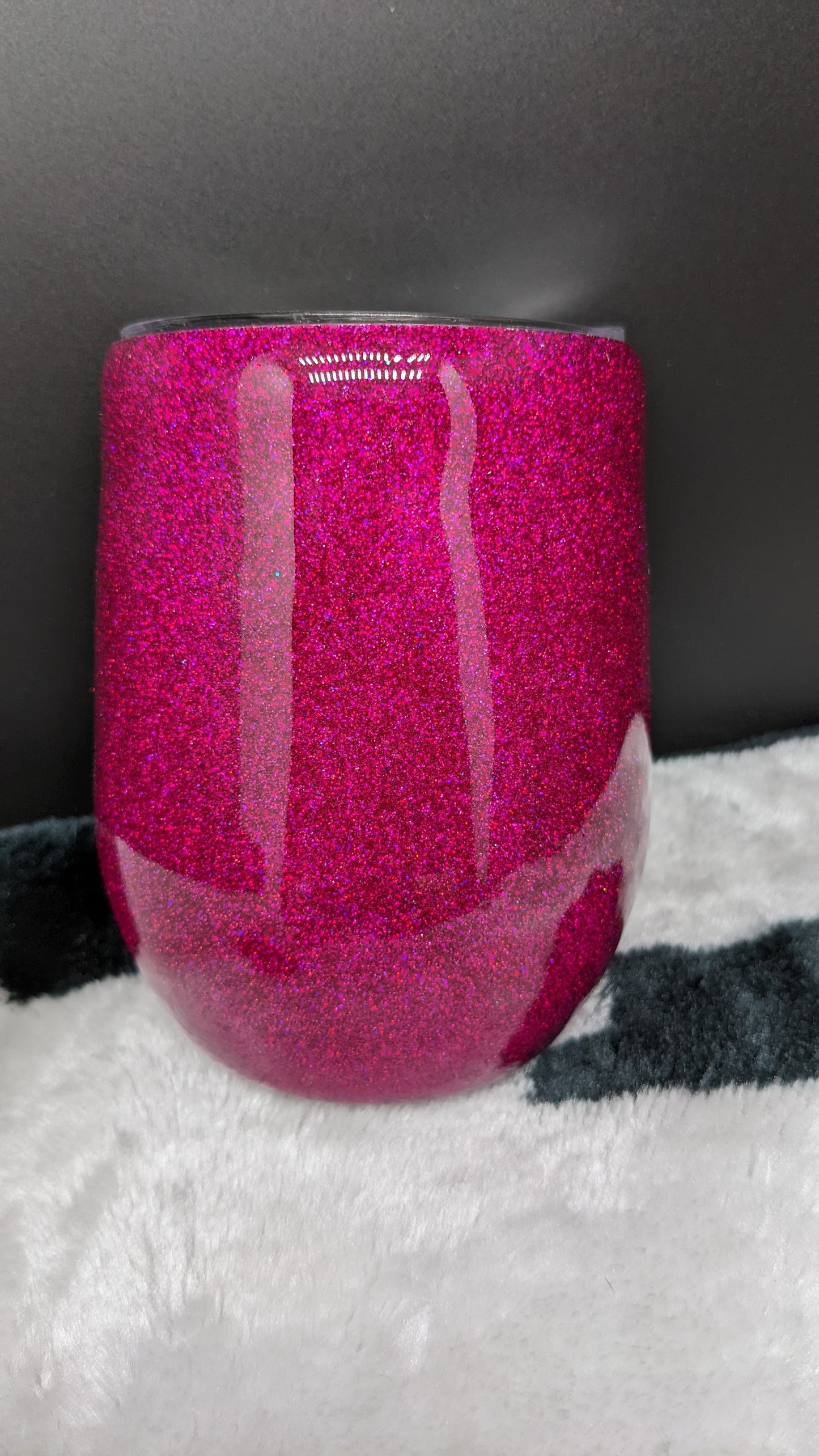 12 oz pink cheers wine tumbler