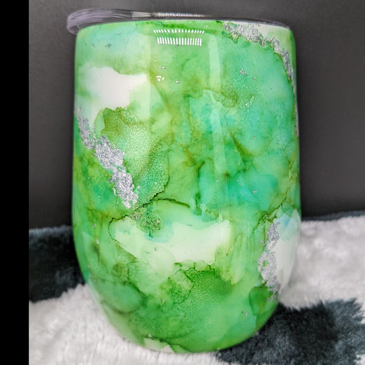 12 oz green wine tumbler