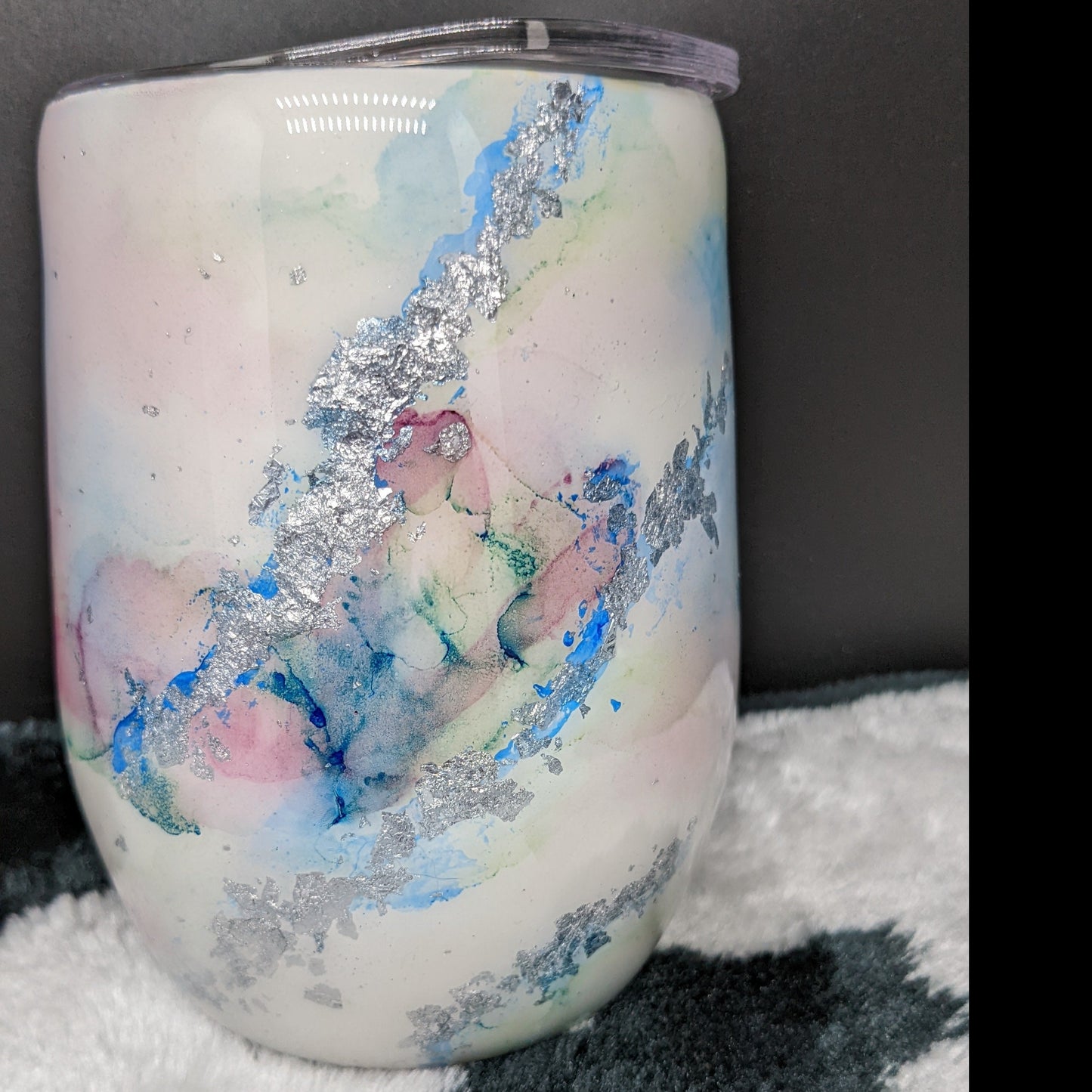 12 oz pastel wine tumbler