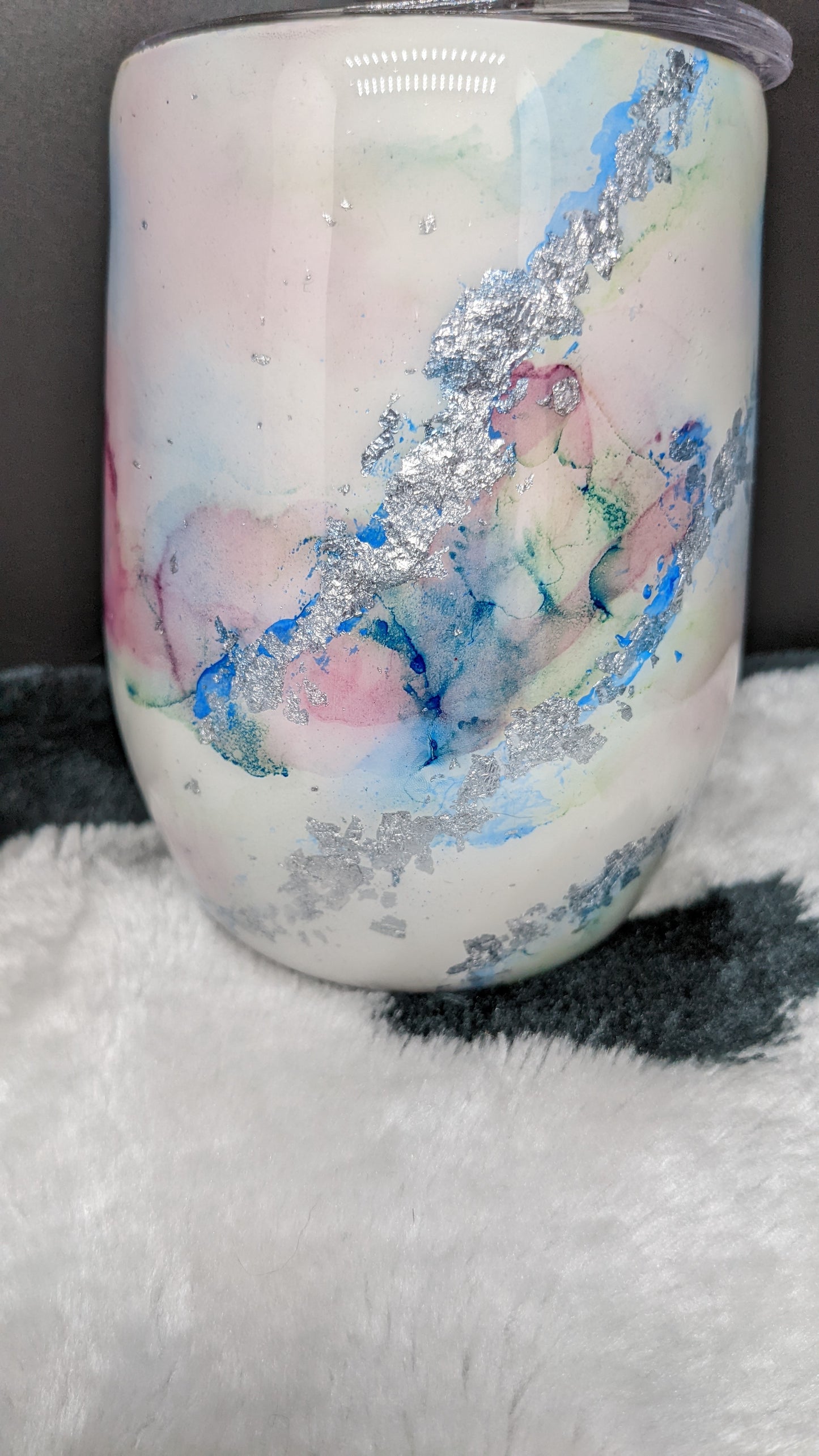 12 oz pastel wine tumbler