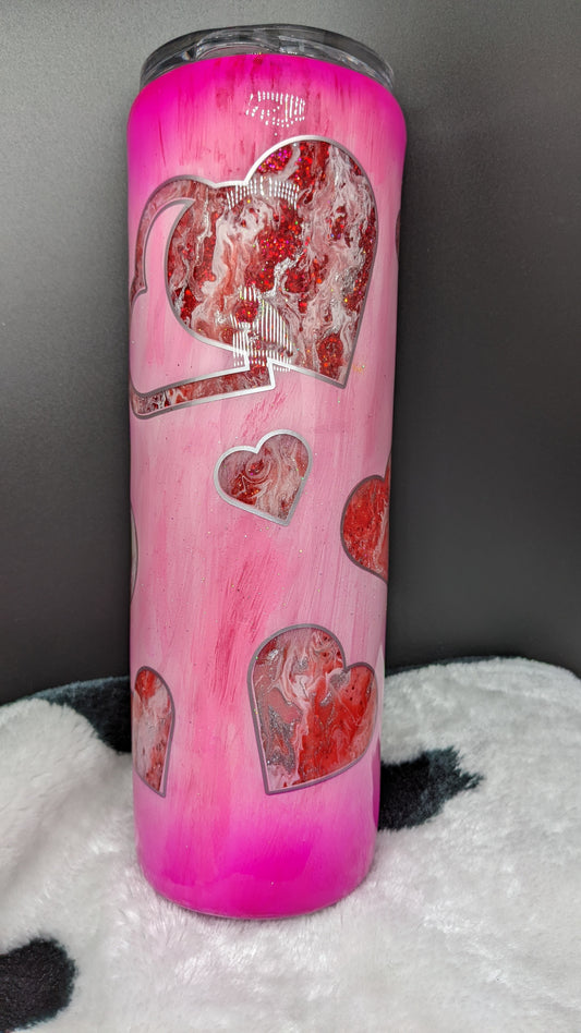30 oz hearts pink